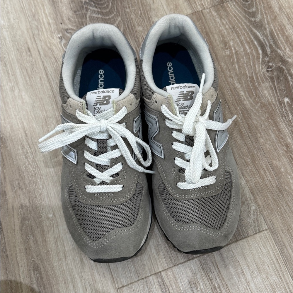 New Balance 574 Core Sneakers in Gray and White